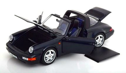 NOREV 1/18 - PORSCHE 911 CARRERA 4 TARGA - 1991 - BLUE METAL