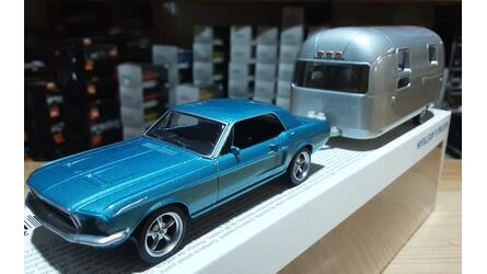NOREV 1/43 -  FORD MUSTANG - 1968 - METALLIC BLUE  AIRSTREAM