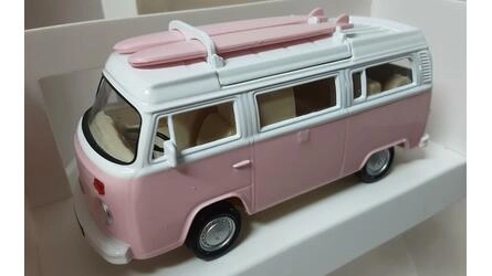 NOREV 1/43 -  VOLKSWAGEN T2b CAMPER VAN - PINK WHITE - 1962
