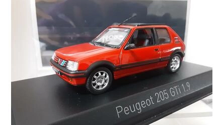 NOREV 1/43 - PEUGEOT 205 1.9 GTi PTS DECO - VALLELUNGA RED -