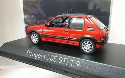 NOREV 1/43 - PEUGEOT 205 1.9 GTi PTS DECO - VALLELUNGA RED -