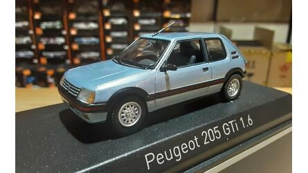 NOREV 1/43 - PEUGEOT 205 GTI 1.6 - TOPAZE BLUE - 1988