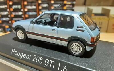 NOREV 1/43 - PEUGEOT 205 GTI 1.6 - TOPAZE BLUE - 1988