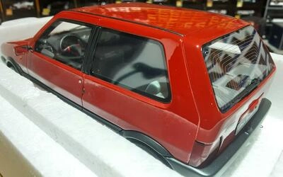 OTTO MOBILE 1/18 - FIAT UNO TURBO IE - ROSSO RACING - 1990