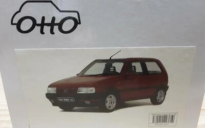 OTTO MOBILE 1/18 - FIAT UNO TURBO IE - ROSSO RACING - 1990