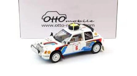 OTTO MOBILE 1/18 - PEUGEOT 205 T16 - Nº 6 RALLY SAFARI 1985