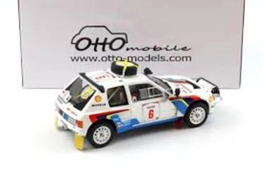 OTTO MOBILE 1/18 - PEUGEOT 205 T16 - Nº 6 RALLY SAFARI 1985