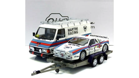 OTTO MOBILE 1/18 - SET FIAT 142 VAN  LANCIA 037  TRAILER - R