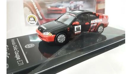 PARA 1/64 - HONDA CIVIC EJ1 COUPE ADVAN - 1995 - RED/BLACK