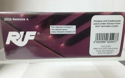 PARA 1/64 - RUF BTR SLANTNOSE - RHD - 1986 - RUBY RED METALL