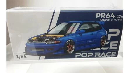 POP RACE 1/64 - HONDA CIVIC EG6 PANDEM - 1991 - BLUE