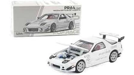 POP RACE 1/64 - MAZDA RX7 FC3S RE-AMEMIYA - WHITE
