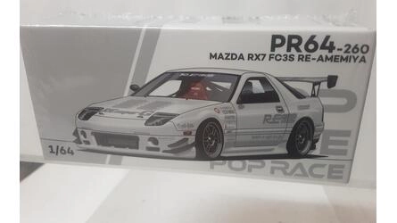 POP RACE 1/64 - MAZDA RX7 FC3S RE-AMEMIYA - WHITE