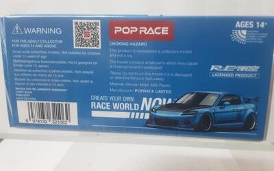 POP RACE 1/64 - MAZDA RX8 RE-AMEMIYA - LIGHT BLUE