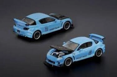 POP RACE 1/64 - MAZDA RX8 RE-AMEMIYA - LIGHT BLUE