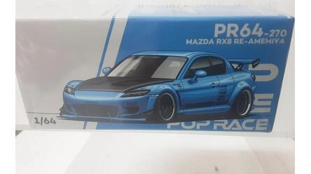 POP RACE 1/64 - MAZDA RX8 RE-AMEMIYA - LIGHT BLUE