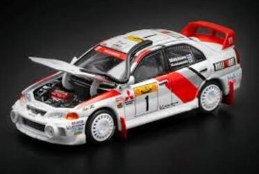 POP RACE 1/64 - MITSUBISHI LANCER EVO IV - Nº 1 RALLY SAFARI