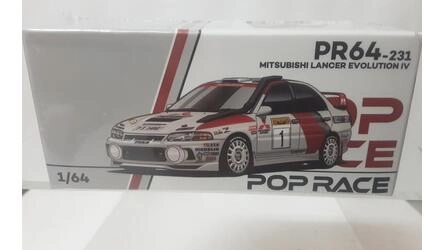 POP RACE 1/64 - MITSUBISHI LANCER EVO IV - Nº 1 RALLY SAFARI