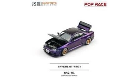 POP RACE 1/64 - NISSAN SKYLINE GT-R R33 NISMO - MIDNIGHT PUR