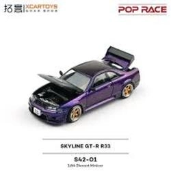 POP RACE 1/64 - NISSAN SKYLINE GT-R R33 NISMO - MIDNIGHT PUR
