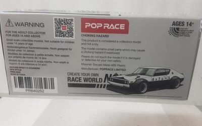 POP RACE 1/64 - NISSAN SKYLINE GT-R V8 DRIFT KPGC110 - KENME
