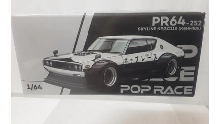POP RACE 1/64 - NISSAN SKYLINE GT-R V8 DRIFT KPGC110 - KENME