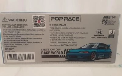 POP RACE 1/64 - PANDEM CIVIC EG6 - BLUE CHROME