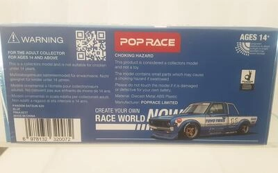 POP RACE 1/64 - PANDEM DATSUN 620 - BLUE