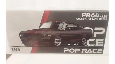 POP RACE 1/64 - SHELBY FORD MUSTANG GT 500 - DARK CHROME / R