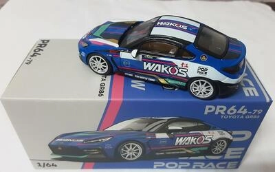 POP RACE 1/64 - TOYOTA GR 86 - TMC WAKO´S MACAU GP - BLUE/WH