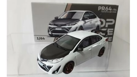 POP RACE 1/64 - TOYOTA GR VIOS - 2022 - WHITE/BLACK