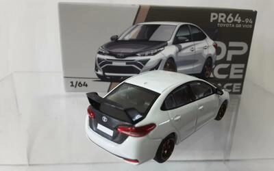 POP RACE 1/64 - TOYOTA GR VIOS - 2022 - WHITE/BLACK