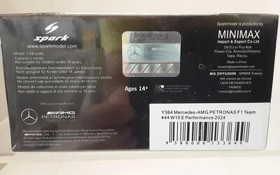 SPARK 1/64 - MERCEDES AMG F1 W15 E PERFORMANCE - Nº 44 L. HA