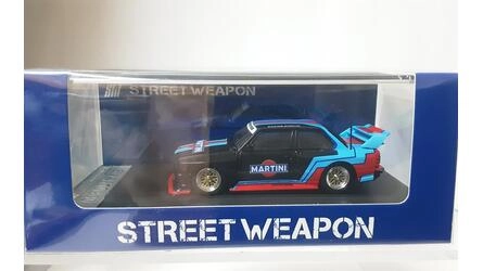 STREET WARRIOR 1/64 - BMW M3 E30 - MARTINI - BLACK/RED/BLUE