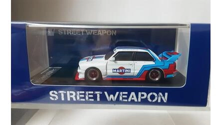 STREET WARRIOR 1/64 - BMW M3 E30 - MARTINI - WHITE/BLUE/RED