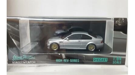 STREET WARRIOR 1/64 - BMW M3 E46 - SILVER METALLIC -  WITH B