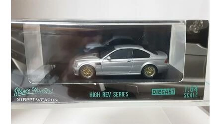 STREET WARRIOR 1/64 - BMW M3 E46 - SILVER METALLIC -  WITH B