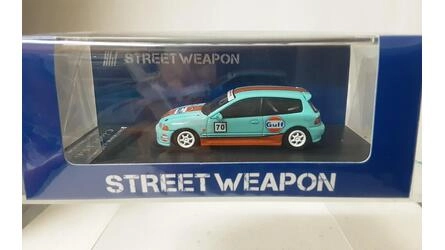 STREET WARRIOR 1/64 - HONDA CIVIC EG6 - Nº 70 GULF - BLUE / 