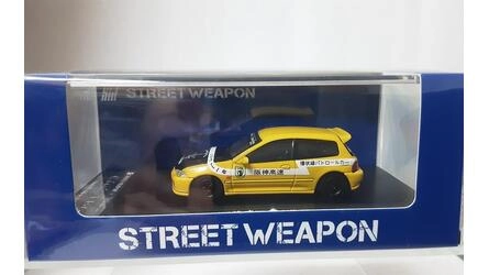 STREET WARRIOR 1/64 - HONDA CIVIC EG6 - OSAKA LINE - YELLOW 