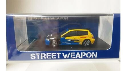 STREET WARRIOR 1/64 - HONDA CIVIC EG6 - SPOON - BLUE / YELLO