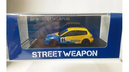 STREET WARRIOR 1/64 - HONDA CIVIC EG6 - SPOON - WHIT BLACK R