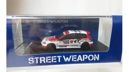 STREET WARRIOR 1/64 - HONDA CIVIC EG6 - WHITE / RED / BLACK
