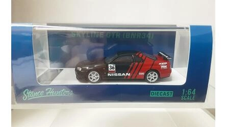 STREET WARRIOR 1/64 - NISSAN R34 - ADVAN - BLACK / RED