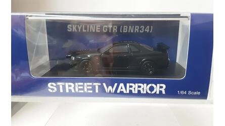 STREET WARRIOR 1/64 - NISSAN SKYLINE GTR (BNR34) - BLACK