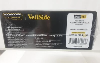TARMAC 1/64 - MAZDA RX-7 VAILSIDE FORTUNE 7 - YELLOW/BLACK