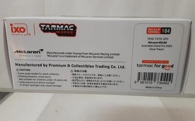 TARMAC 1/64 - MCLAREN MCL60 - Nº 81 OSCAR PIASTRI - AUSTRALI