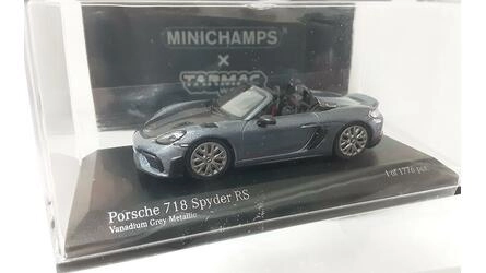 TARMAC 1/64 - PORSCHE 718 SPYDER RS - VANADIUM GREY METALLIC