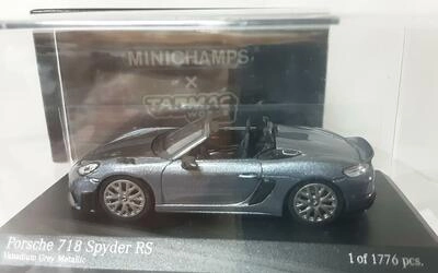 TARMAC 1/64 - PORSCHE 718 SPYDER RS - VANADIUM GREY METALLIC