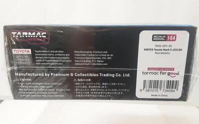 TARMAC 1/64 - TOYOTA MARK II JZX100 VERTEX - RED METALLIC