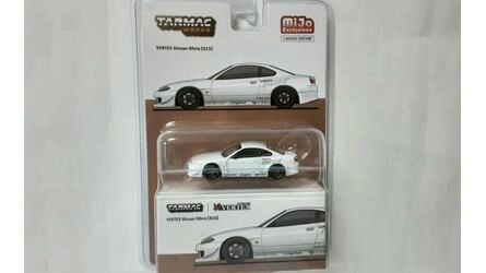 TARMAC 1/64 - VERTEX NISSAN SILVIA (S15) - WHITE METALLIC